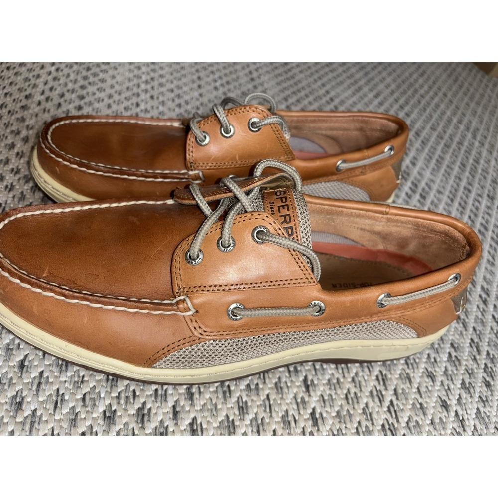 Sperry Topsider Men's 11.5 Billfish 3 Eye Boat Loafers Leather Shoes Preppy New - Picture 3 of 16